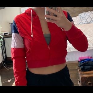 BrandyMelville redwhite and blue zipup jacket 🇺🇸